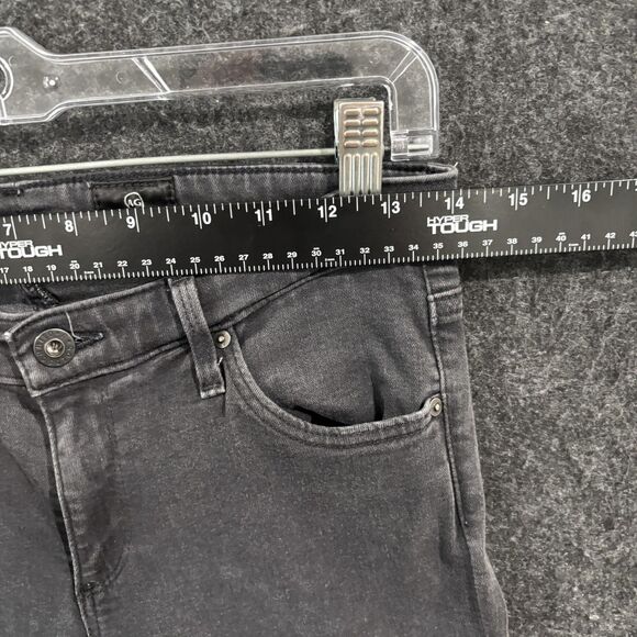 AG Adriano Goldschmied Jeans Womens 27 Black Legging Ankle Super Skinny Raw Hem - Picture 9 of 12